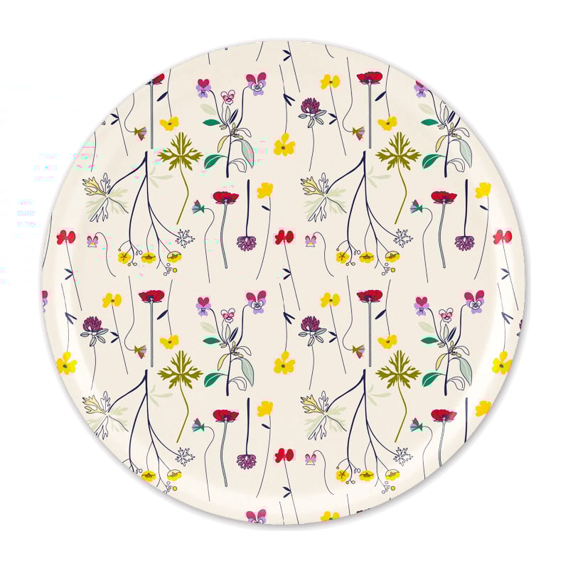 Åry Home Herbarium Tablett Ø38cm Off-white