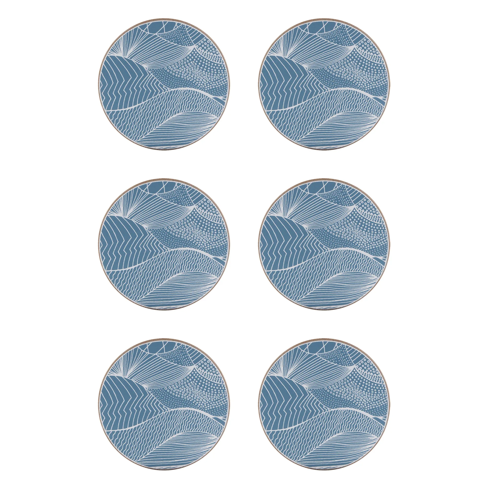 Japanese Landscape Glasuntersetzer 6er Pack, Ocean Åry Home