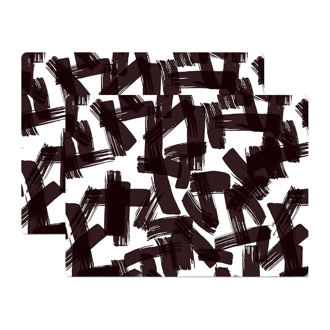 Åry Home Kryss Platzdecke 30 x 40cm 2er Pack Black-white