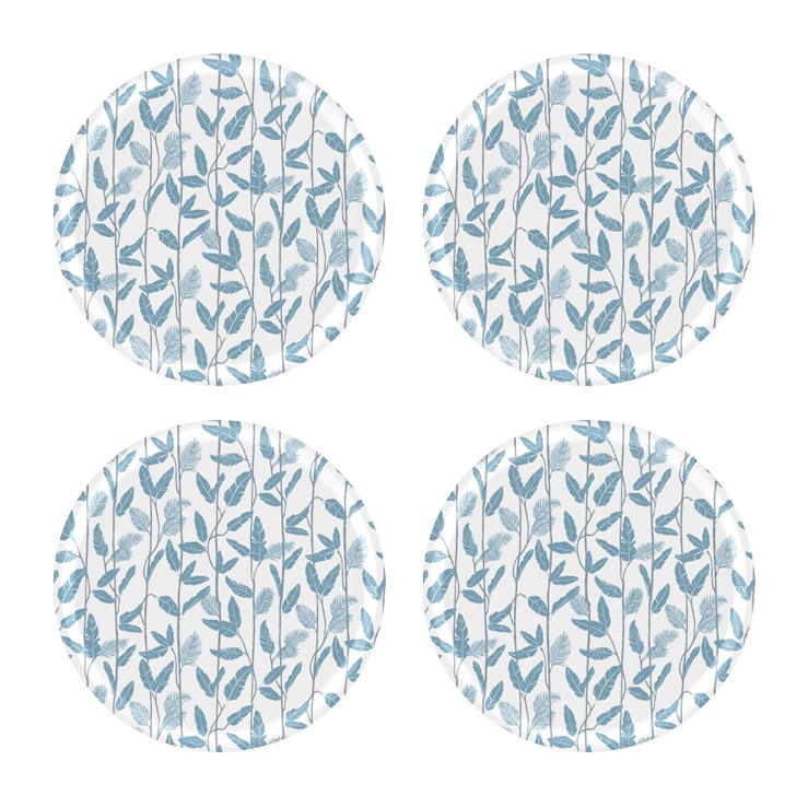 Åry Home Mougli Blue Glasuntersetzer Ø11cm 4er Pack Blue-white