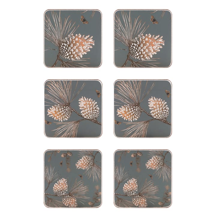 Pine Cone Glasuntersetzer 6er Pack - Moss grey - Åry Home