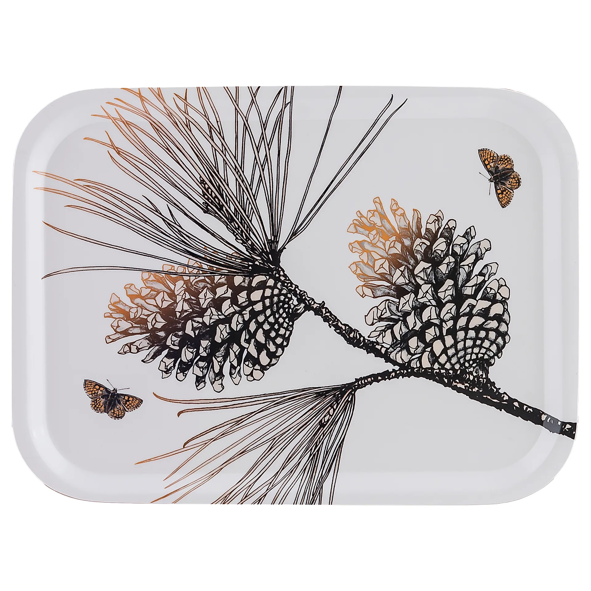 Pine Cone Tablett 20 x 27cm, Cotton white Åry Home