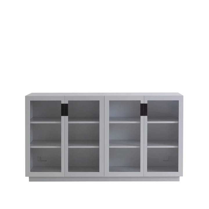 Frame 160 Medium Vitrinenschrank - Light grey, Glastüren, 42 cm, schwarz - Asplund