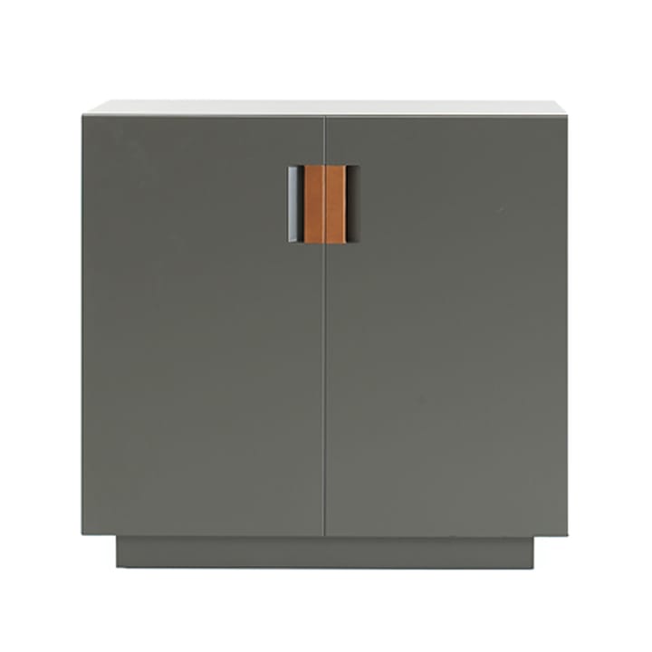 Frame 80 Low Schrank - Taupe, Leder cognac, 42cm - Asplund