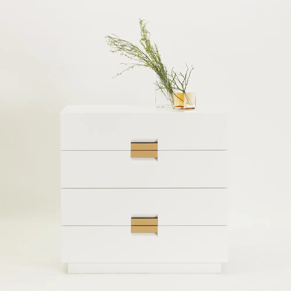 Frame Medium Kommode, Storm grey, Leder Natur  Asplund