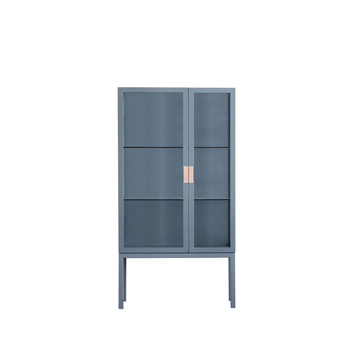 Frame Semi Vitrinenschrank - Nordic blue, Griff aus naturbelassenem Leder - Asplund