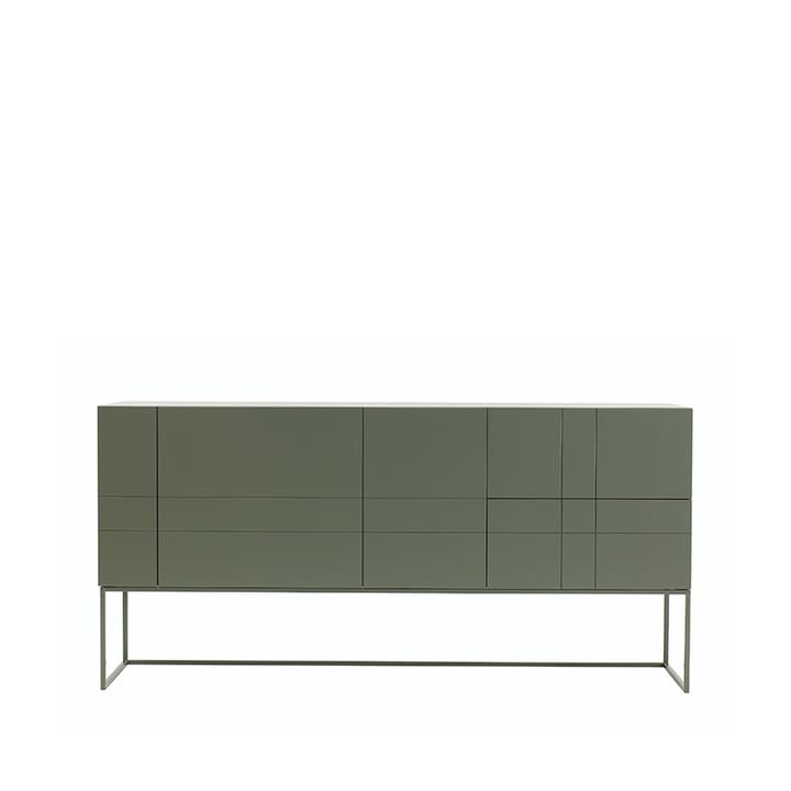 Kilt Light 180 Sideboard - Green khaki, 3 Türen, 2 Schubladen - Asplund