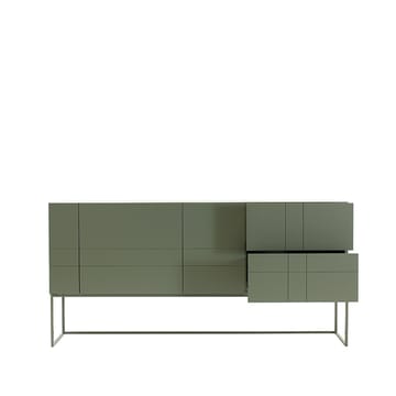 Kilt Light 180 Sideboard - Green khaki, 3 Türen, 2 Schubladen - Asplund