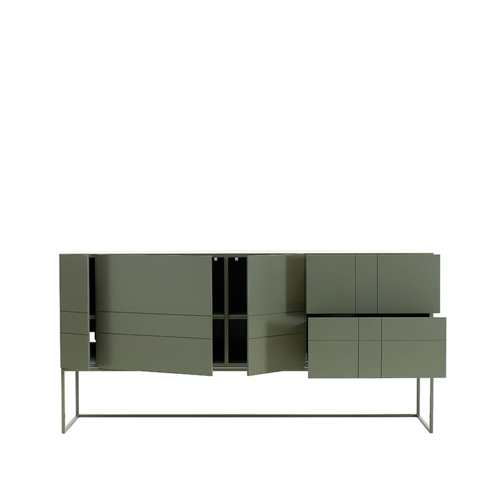 Kilt Light 180 Sideboard - Green khaki, 3 Türen, 2 Schubladen - Asplund