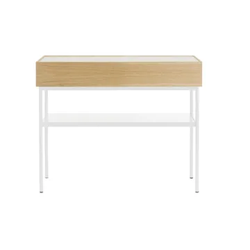 Luc 100 Konsolentisch - Weiß gebeizte Eiche-Carrara Marmorplatte, P2 - Asplund