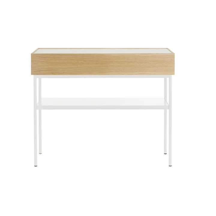 Luc 100 Konsolentisch - Weiß gebeizte Eiche-Carrara Marmorplatte, P2 - Asplund