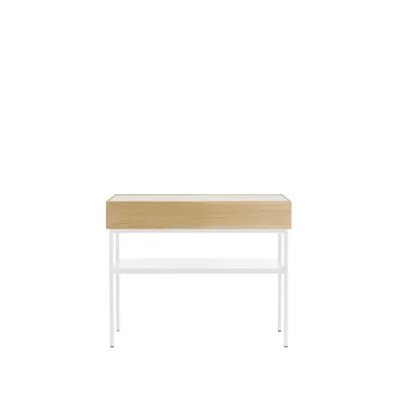 Luc 100 Konsolentisch - Weiß gebeizte Eiche-Carrara Marmorplatte, P2 - Asplund