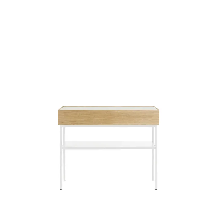 Luc 100 Konsolentisch - Weiß gebeizte Eiche-Carrara Marmorplatte, P2 - Asplund
