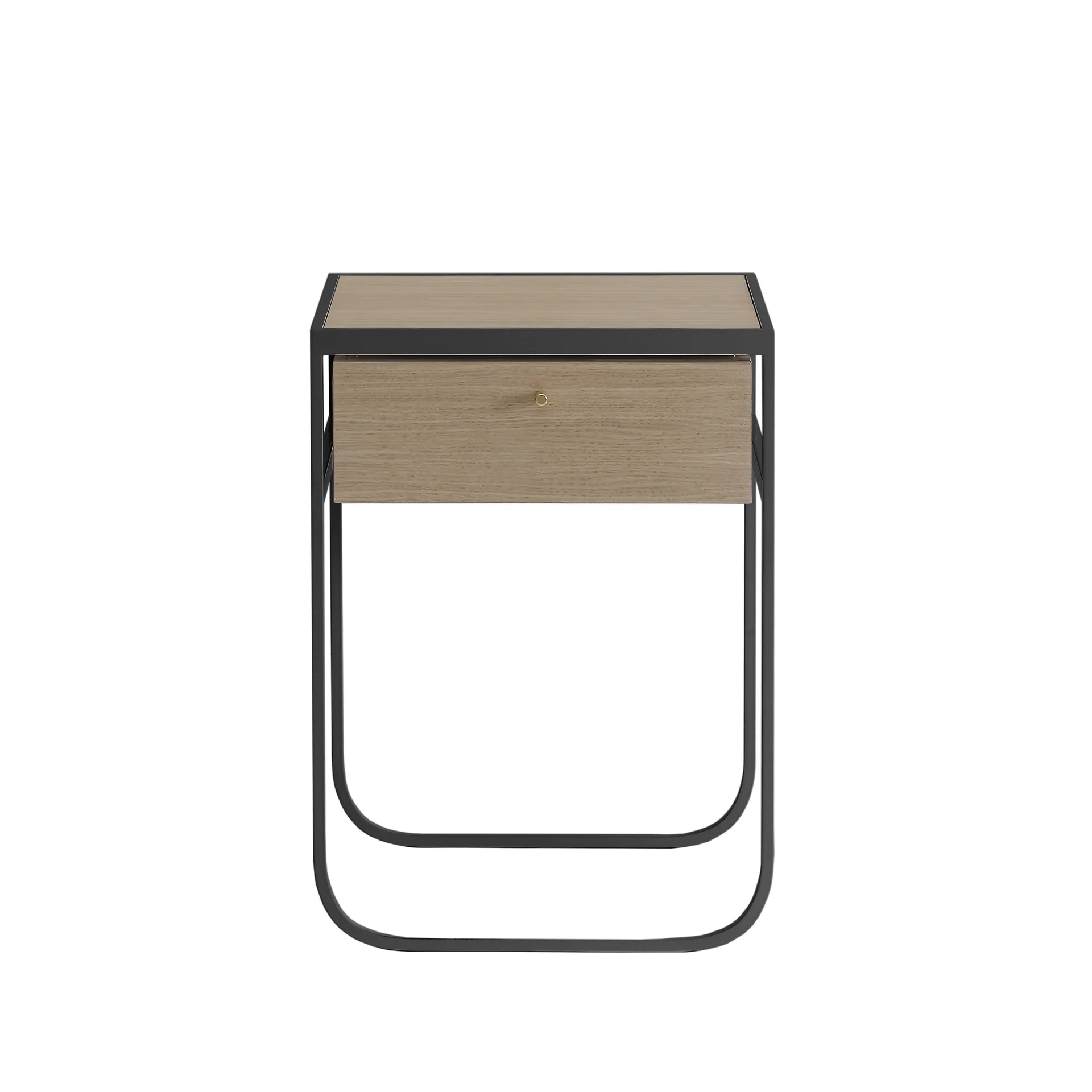 Nati Tati Drawer Nachttisch, Char grey, weiß lasierte Eiche Asplund