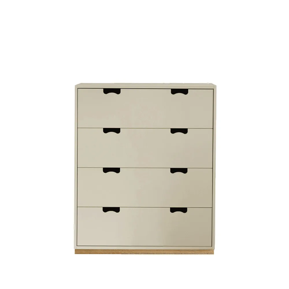 Asplund Snö A Kommode Dark sand, Eichensockel