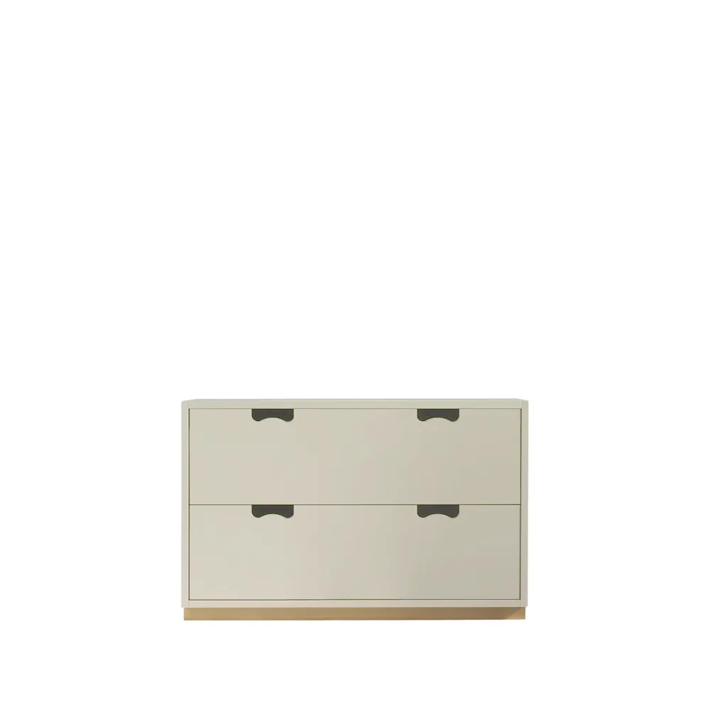 Snö A2 Kommode, Dark sand, Birkensockel Asplund