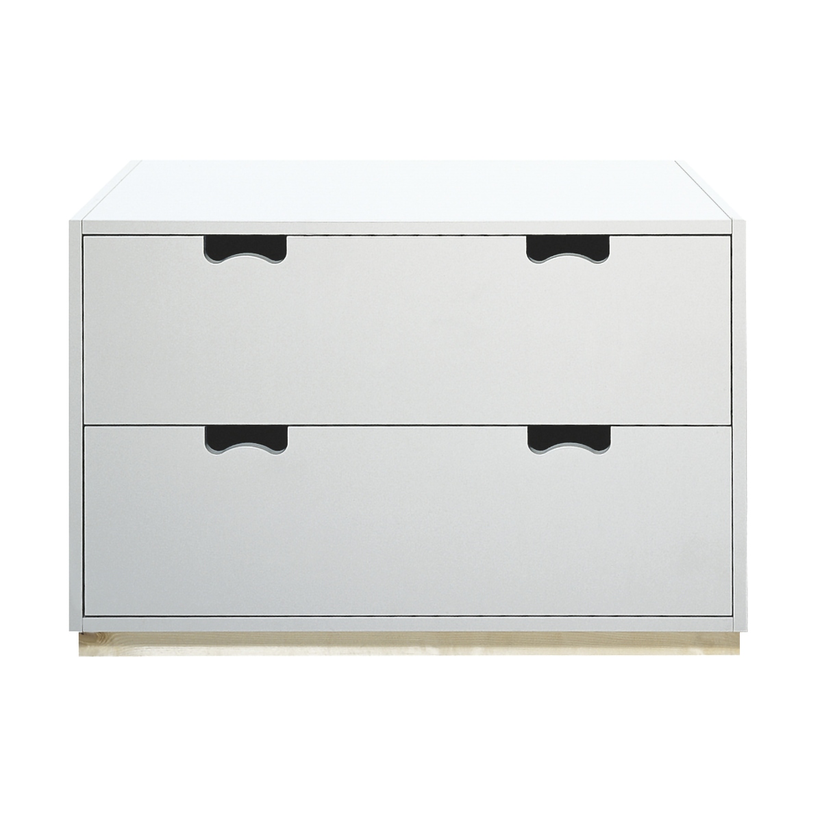 Asplund Snö A2 Kommode White, Eichensockel