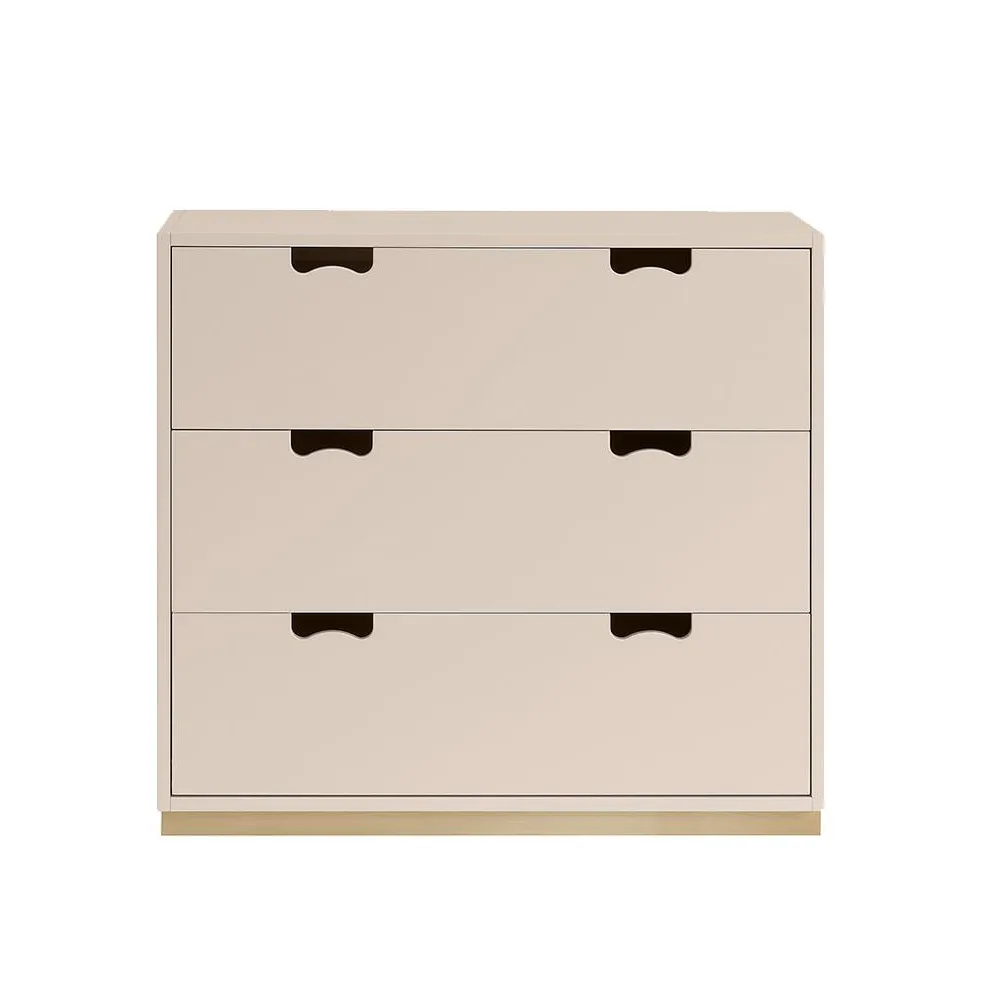 Snö A3 Kommode, Rose, Birkensockel Asplund