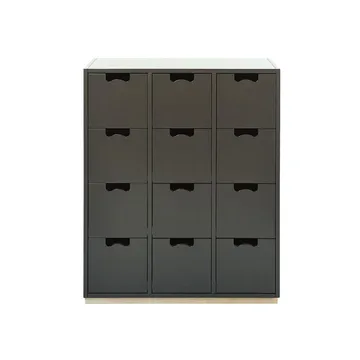 Snö B Kommode - Taupe, Birkensockel - Asplund