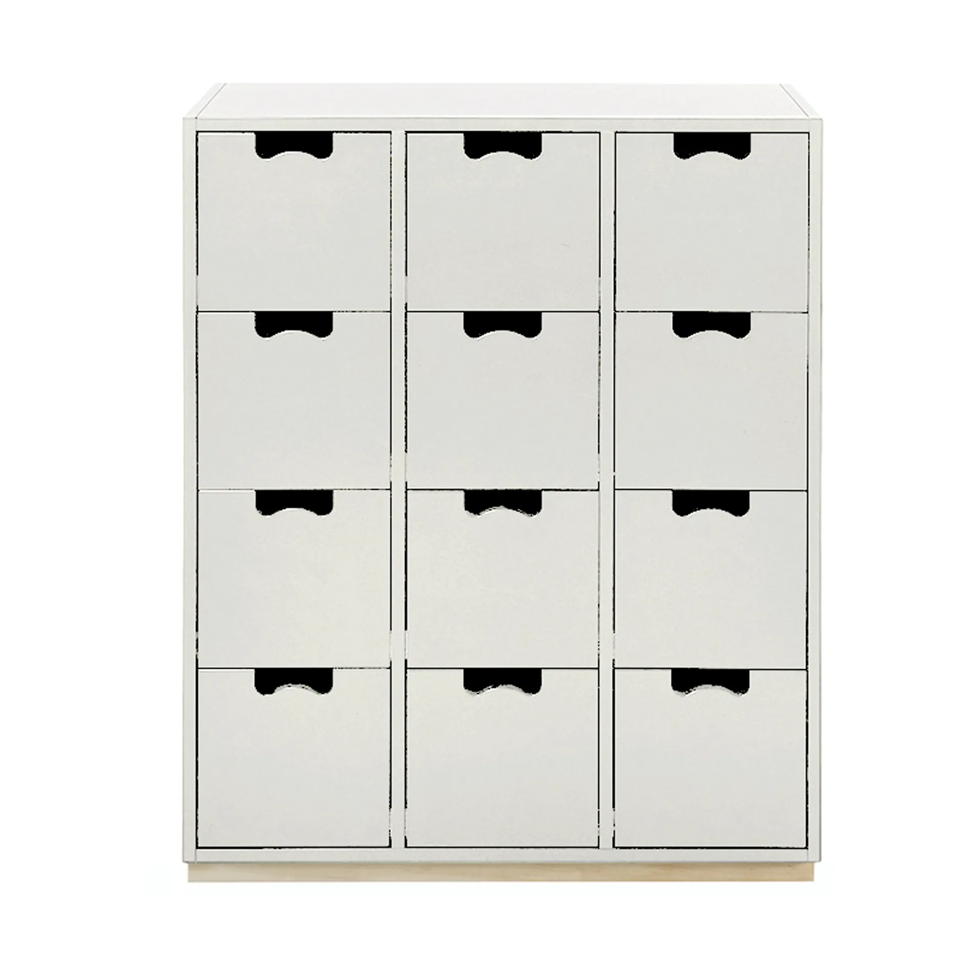 Snö B Kommode, White, Birkensockel Asplund