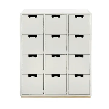 Snö B Kommode - White, Birkensockel - Asplund