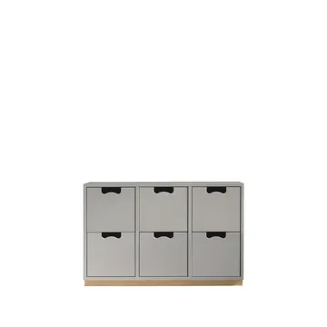 Snö B2 Kommode - Light grey, Birkensockel - Asplund