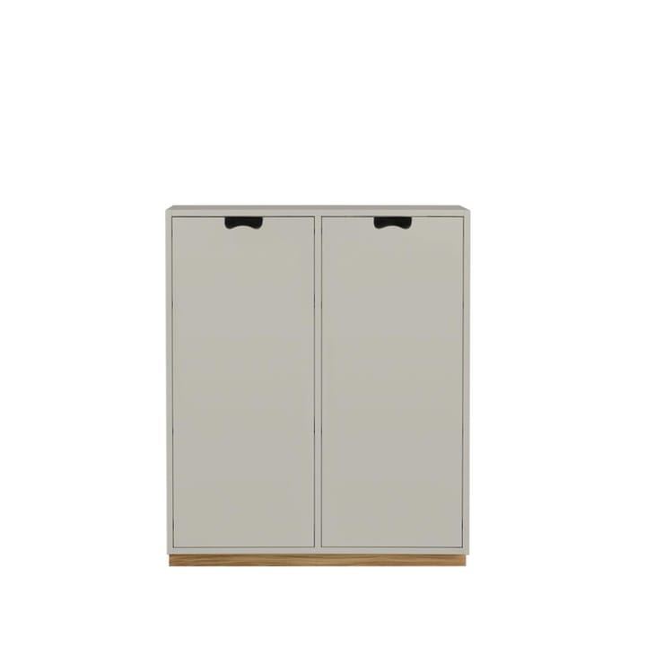 Snö E Schrank - Light grey, Eichensockel, abgedeckte T�üren,  42 cm - Asplund