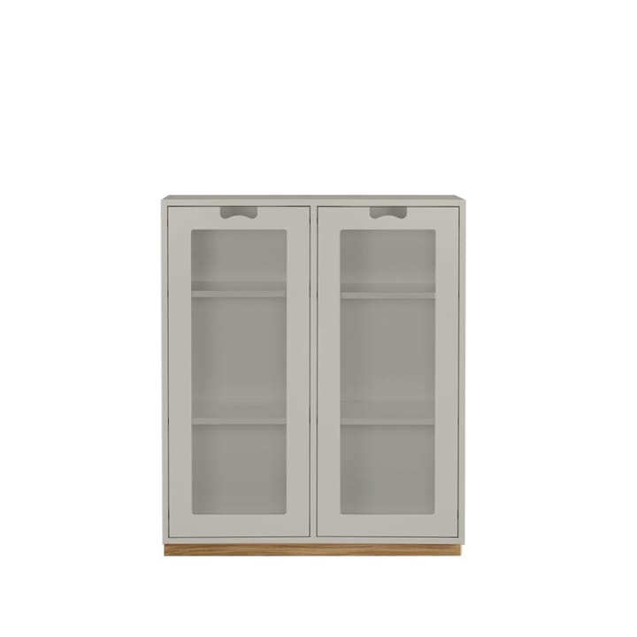 Snö E Vitrinenschrank - Light grey, Eichensockel,  30 cm - Asplund