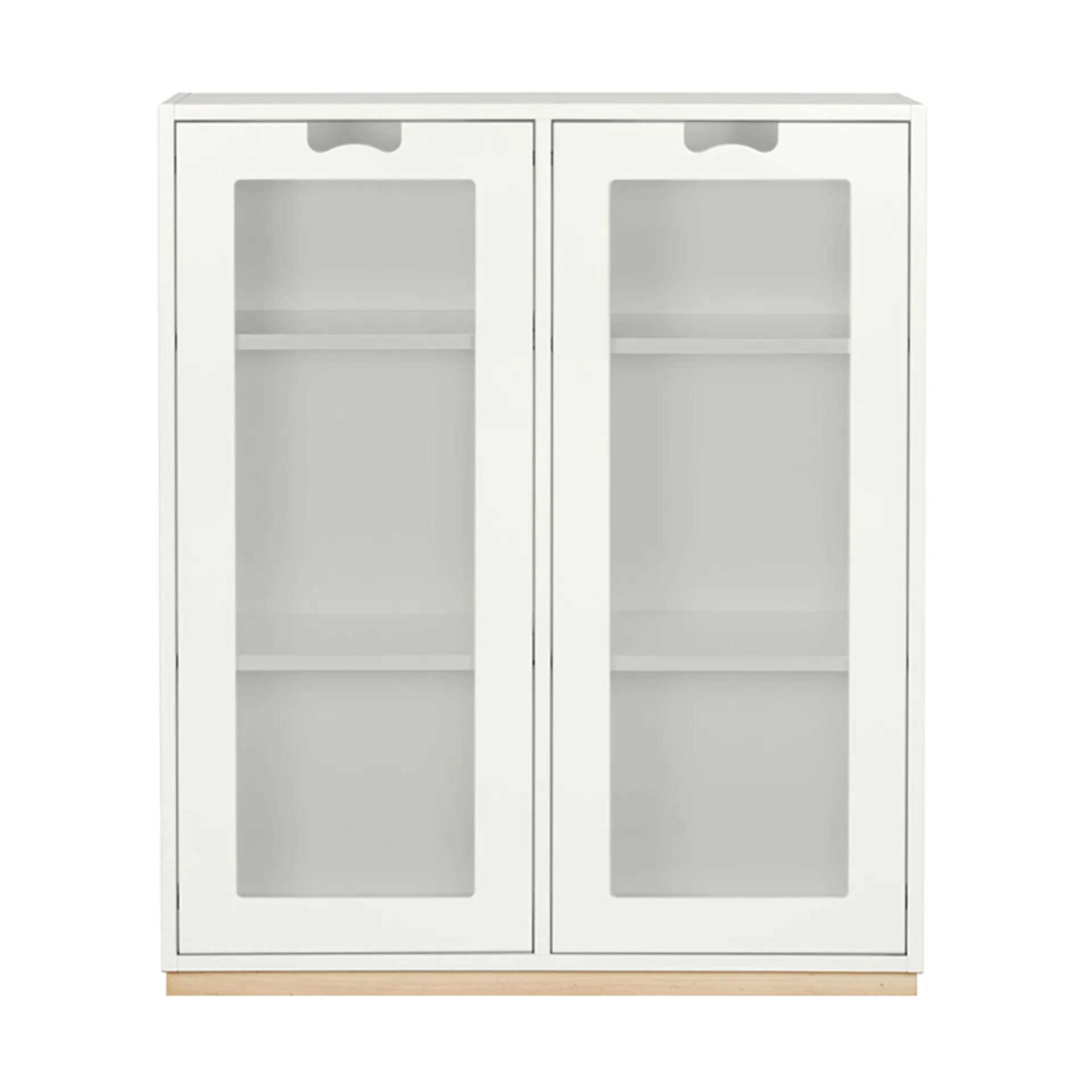 Snö E Vitrinenschrank, White, birkensockel, 42 cm Asplund