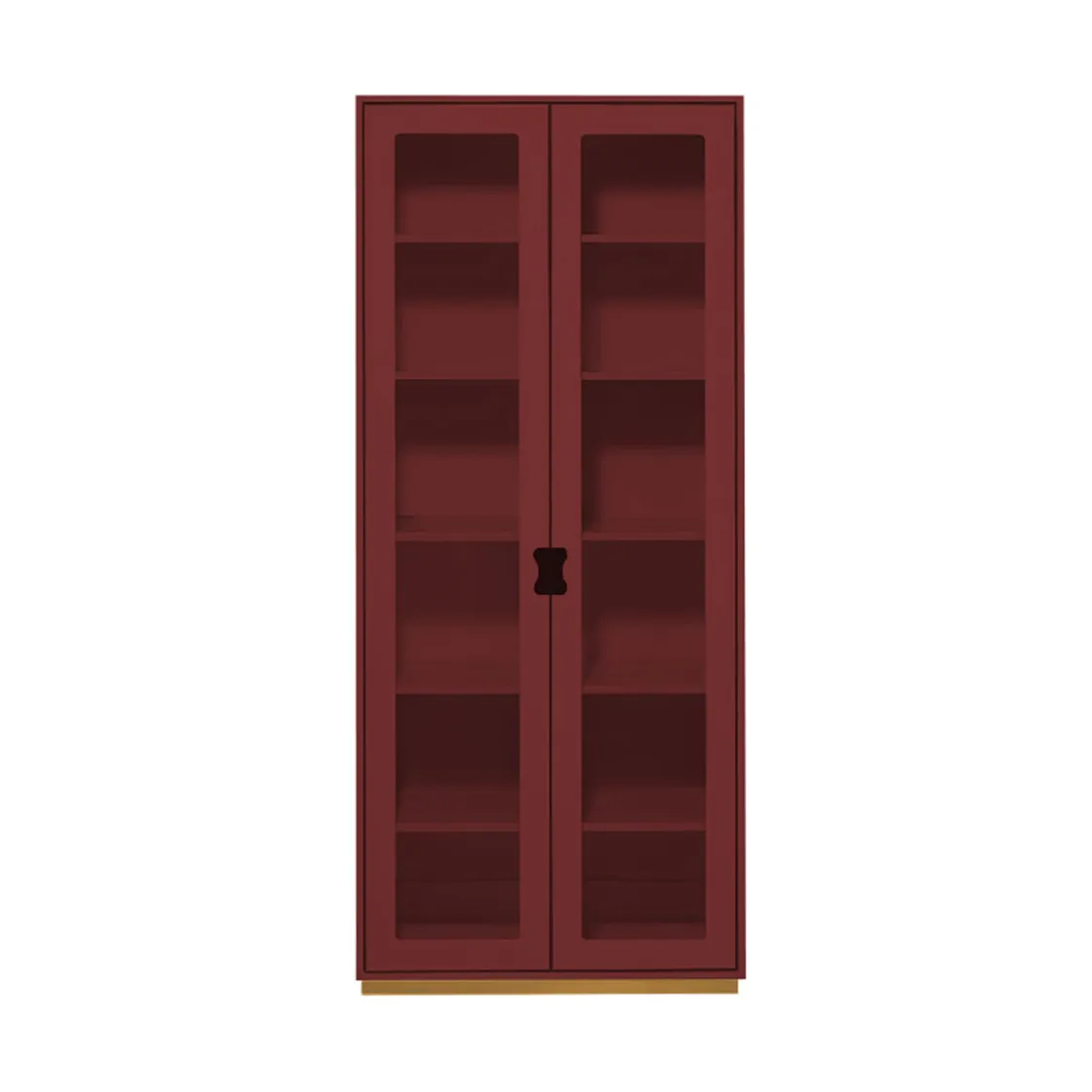 Snö F Hochschrank Vitrine, Brown red, Tiefe: 42 cm Asplund