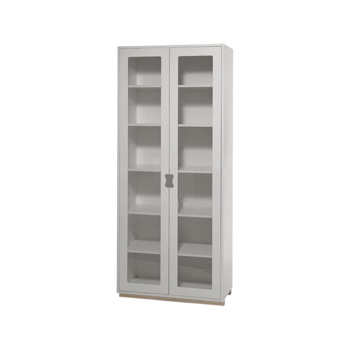 Snö F Hochschrank Vitrine - Light grey, Birkensockel,  30 cm - Asplund