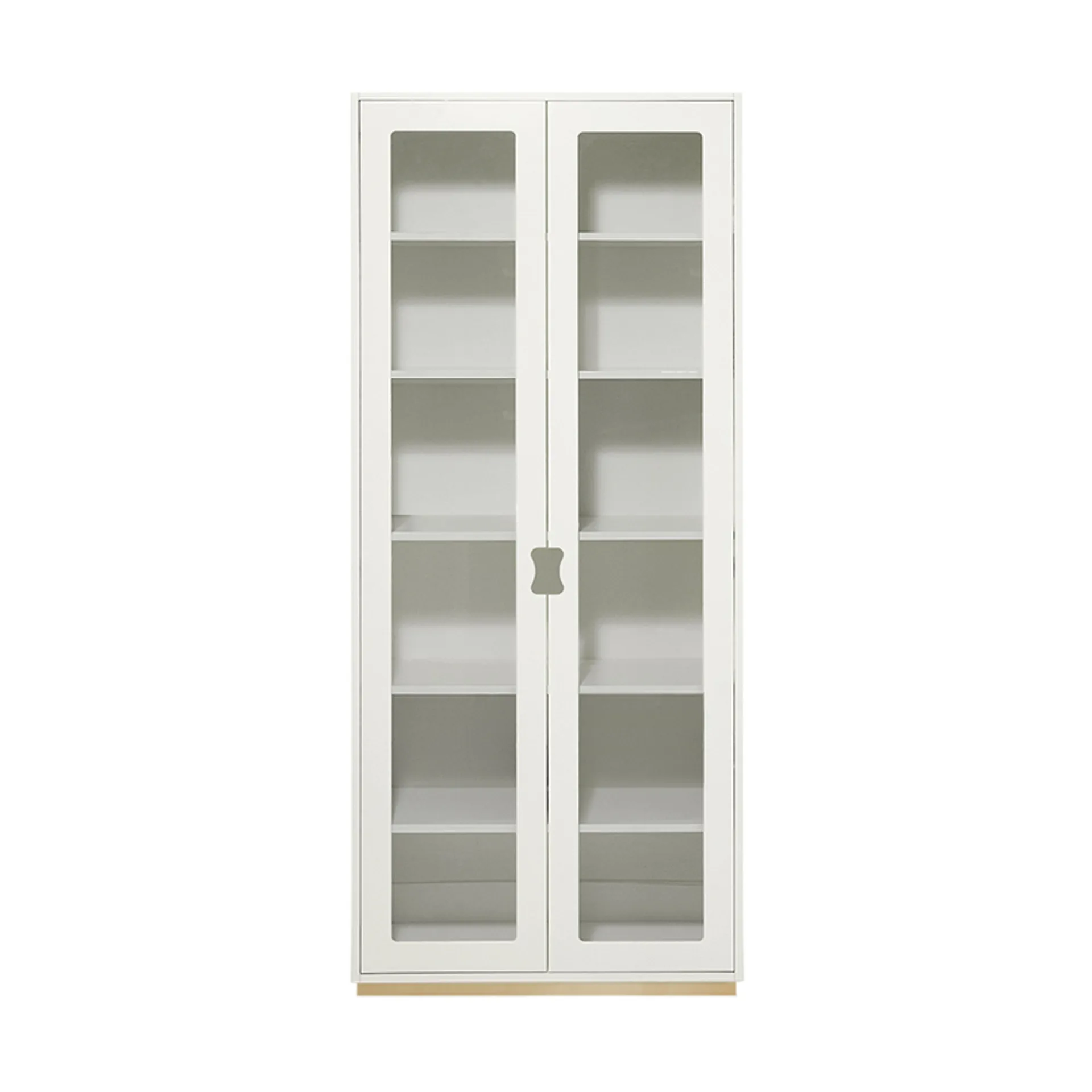 Snö F Hochschrank Vitrine, White, birkensockel, 30 cm Asplund