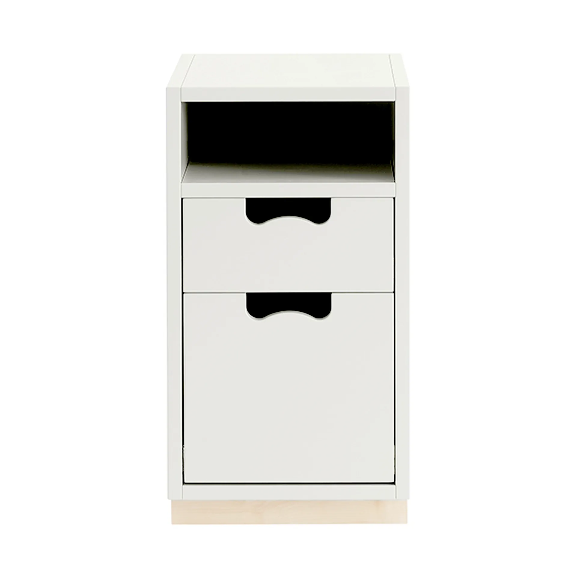 Snö G3 Nachttisch, White, Birkensockel Asplund