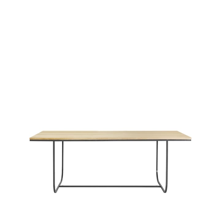 Tati Esstisch, Weiß gebeizte Eiche (p2), 200, Gestell storm grey, Überhang Asplund