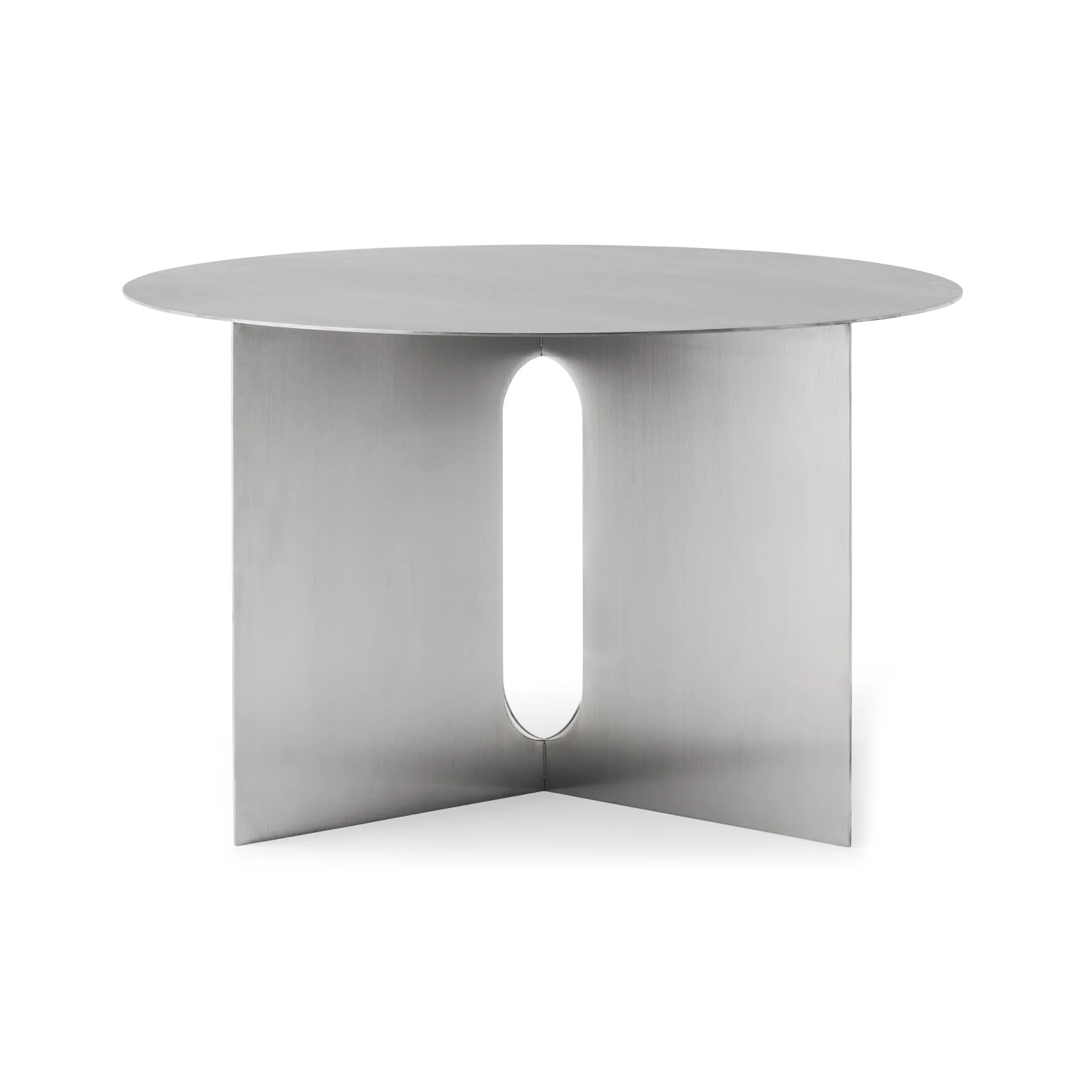 Androgyne Beistelltisch Ø63 cm, Brushed steel Audo Copenhagen