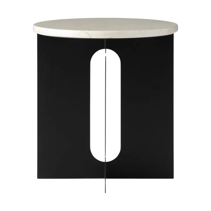 Androgyne Beistelltisch - Crystal Rose Marmor-Schwarz Stahl, Ø42 cm - Audo Copenhagen
