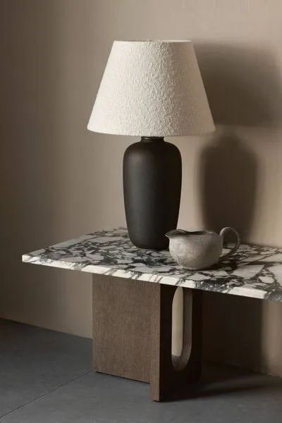 Androgyne Loungetisch, Dark st. oak-Calacatta viola Audo Copenhagen