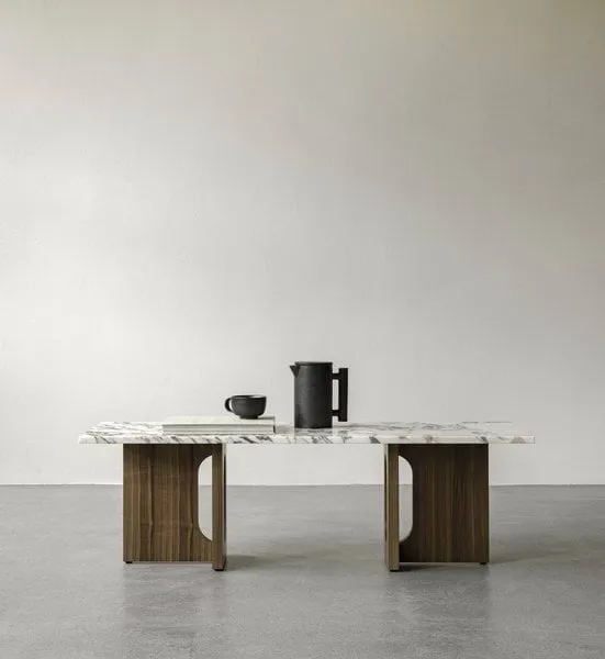 Androgyne Loungetisch, Dark st. oak-Calacatta viola Audo Copenhagen