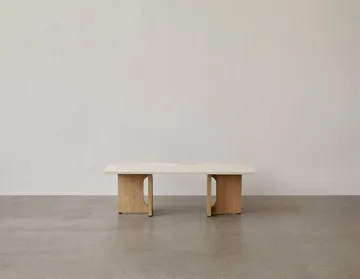 Androgyne Loungetisch - Sand/Kunis-Brekzie, Eichengestell - Audo Copenhagen
