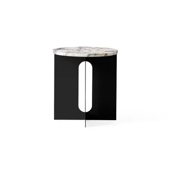 Androgyne Sideboard - Calacatta Viola Marmor-Schwarz Stahl, Ø42 cm - Audo Copenhagen
