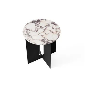 Androgyne Sideboard - Calacatta Viola Marmor-Schwarz Stahl, Ø42 cm - Audo Copenhagen
