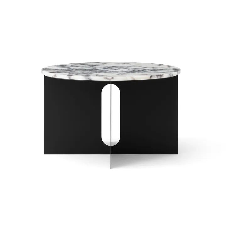 Androgyne Sideboard - Calacatta Viola Marmor-Schwarz Stahl, Ø65 cm - Audo Copenhagen