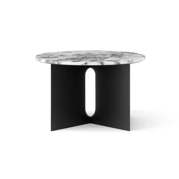 Androgyne Sideboard - Calacatta Viola Marmor-Schwarz Stahl, Ø65 cm - Audo Copenhagen