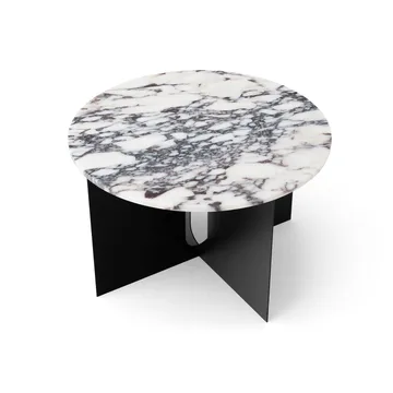 Androgyne Sideboard - Calacatta Viola Marmor-Schwarz Stahl, Ø65 cm - Audo Copenhagen
