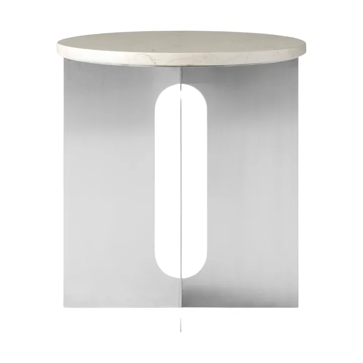 Androgyne Sideboard - Crystal Rose Marmor-gebürsteter Stahl, Ø42 cm - Audo Copenhagen