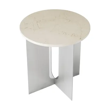 Androgyne Sideboard - Crystal Rose Marmor-gebürsteter Stahl, Ø42 cm - Audo Copenhagen
