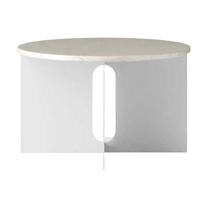 Androgyne Sideboard - Crystal Rose Marmor-gebürsteter Stahl, Ø65 cm - Audo Copenhagen