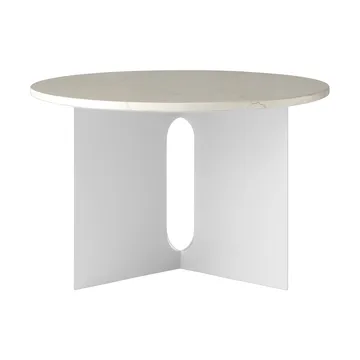 Androgyne Sideboard - Crystal Rose Marmor-gebürsteter Stahl, Ø65 cm - Audo Copenhagen