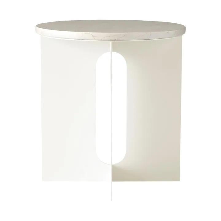 Androgyne Sideboard - Crystal Rose Marmor-Ivory Stahl, Ø42 cm - Audo Copenhagen