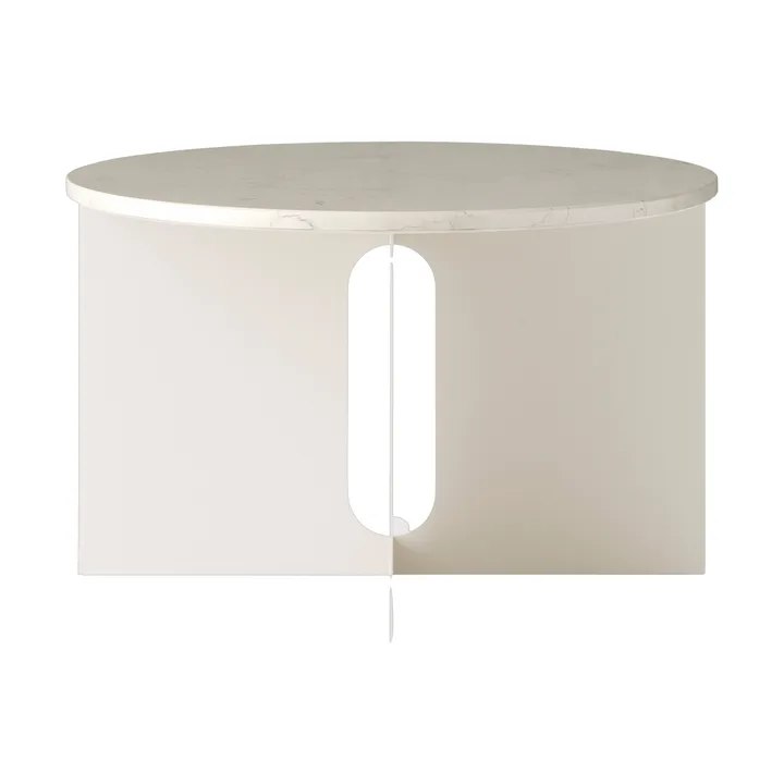 Androgyne Sideboard - Crystal Rose Marmor-Ivory Stahl, Ø65 cm - Audo Copenhagen